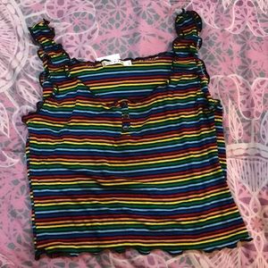 Rainbow colored Crop Top